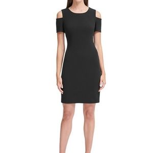 Tommy Hilfiger Navy Cold Shoulder Sheath Dress Size 4